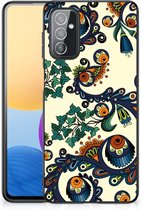 Telefoonhoesje met Naam Samsung Galaxy M52 Hoesje maken met Zwarte rand Barok Flower