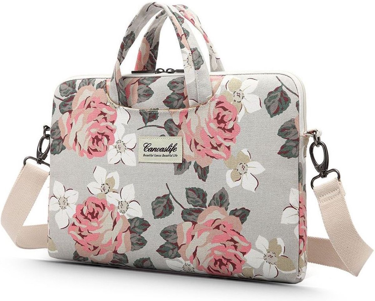 Canvaslife - Briefcase 15/16 Inch Hoes / Sleeve - white rose