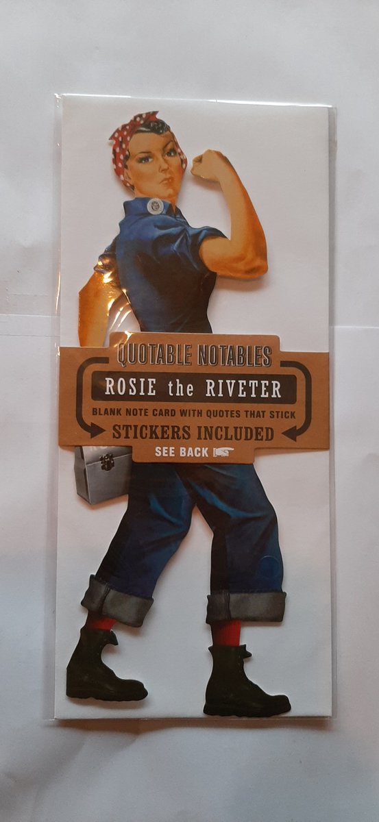 the unemployed philosophers guild rosie the riveter quotable notes bedankt wenskaart - verjaardagskaart- ansichtkaart – felicitatiekaart met Envelop