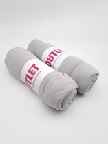 Hoeslaken set van 2 – 100x200 cm – Licht Grijs