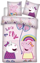 Peppa Pig Baby Dekbedovertrek Lets Go Fly - 100 x 135 cm - Katoen - incl Dekbed+Kussen KD®