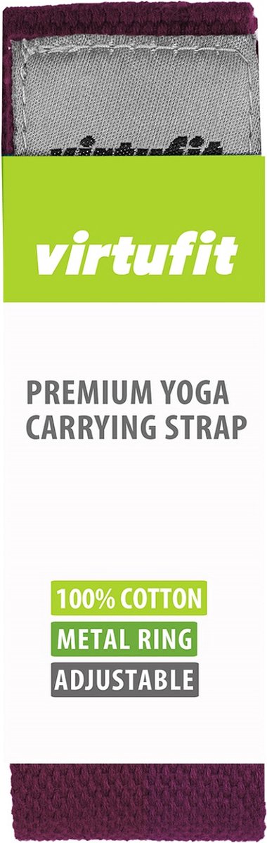 VirtuFit Premium Yoga Mat Draagriem - Katoen - Mulberry van VirtuFit — afbeelding 3