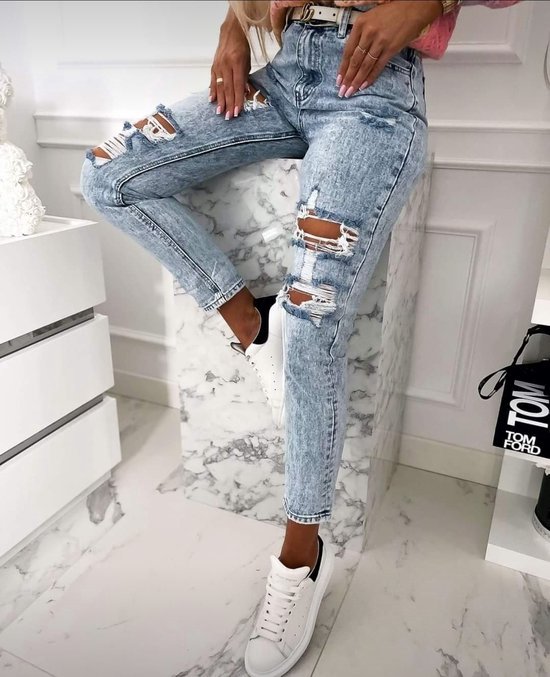 Dames Jeans DENIM met Ripped NEW 