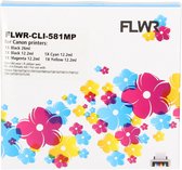 FLWR - Cartouche d'encre / Canon CLI-581XL / pack de 5 Noir et couleur