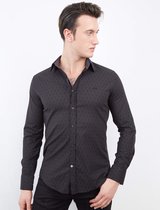 Zakelijke Overhemden Heren - Slim Fit - 3097 - Zwart