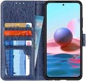 Xiaomi Redmi Note 10 / 10S Hoesje Wallet Book Case Blauw