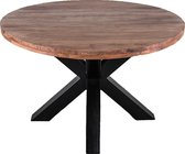 RONDE ACACIA EETKAMERTAFEL 150CM, INVISIBLE AFGEWERKT, INCLUSIEF MATRIX/SPINPOOT