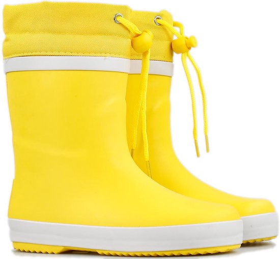 *gevoerd* FashionBootZ regenlaarsjes Blizzard Yellow - Geel-25.5