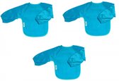 Silly Billyz Slabbertje Fleece Longsleeve Klein Bibs Aqua 3 Stuks