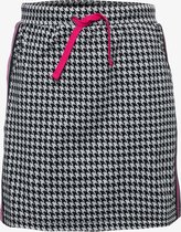 TwoDay meisjes rok met pied de poule print - Zwart - Maat 122/128