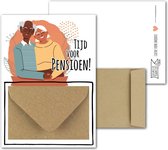Geldkaart met mini Envelopje -> Pensioen - No:03 (Man en vrouw samen - Tijd voor Pensioen) - LeuksteKaartjes.nl by xMar