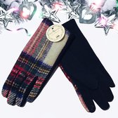 Winter handschoenen Classique  van BellaBelga  - zwart & wit+rood