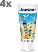 Jordan Tandpasta Junior 6-12 jaar - 4 x 50ml - Voordeelverpakking