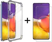 Samsung A82 Hoesje - Samsung Galaxy A82 5G Hoesje shock proof case transparant hoesjes cover hoes - 1x Samsung A82 screenprotector