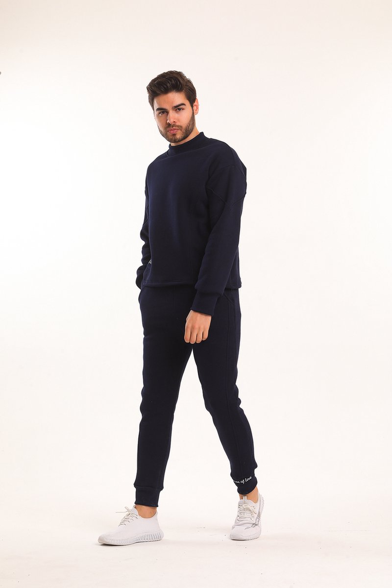 Amore Loungewear Set Heren / Broek & Sweatshirt / Donker Blauw / maat S