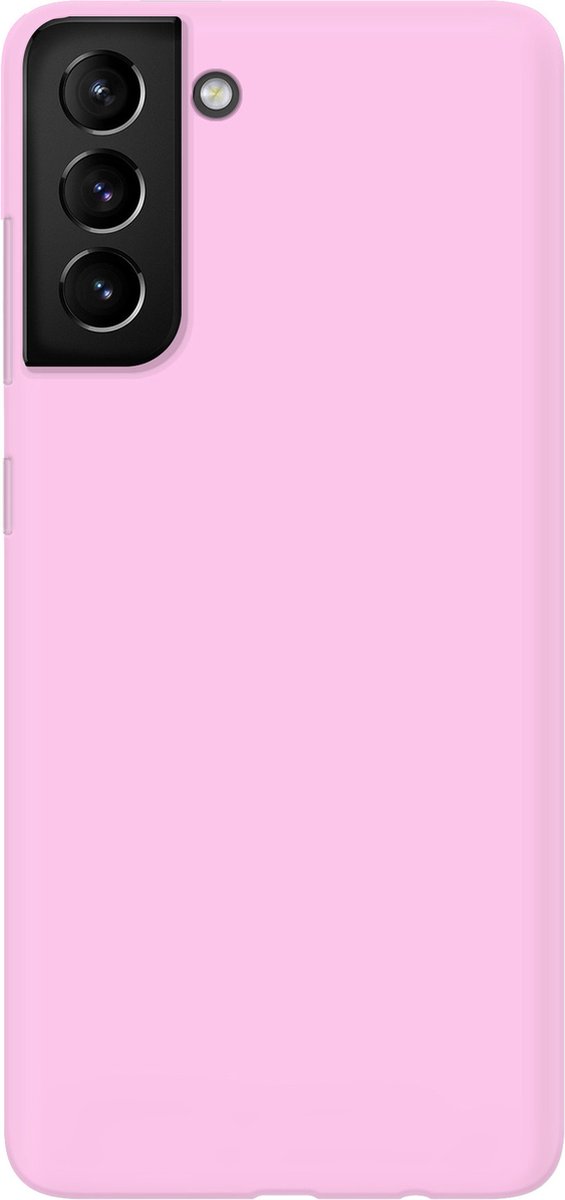 Ceezs Pantone siliconen hoesje geschikt voor Samsung Galaxy S21 - silicone Back cover in een unieke pantone kleur - roze