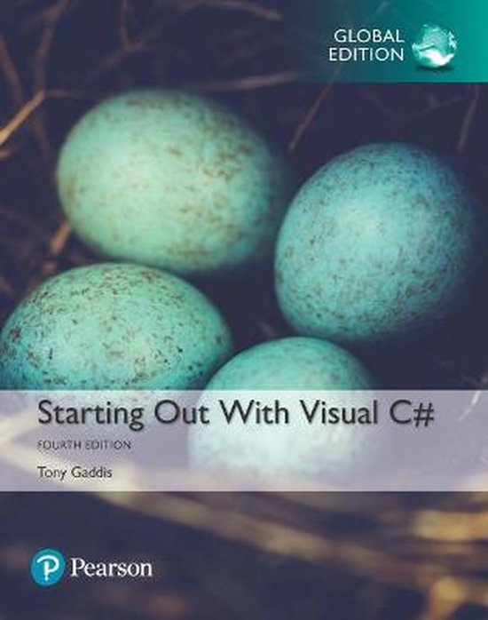 Starting out With Visual C Global Ed 9781292163215 Tony Gaddis