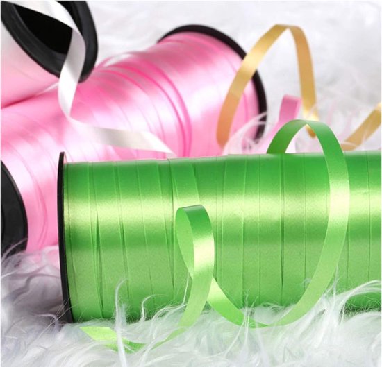 Ballonlint - Geschenklint polyband in 5 Kleuren voor Ballonsluiting en Geschenkverpakking - Merkloos