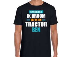 Snurk niet droom dat ik tractor ben fun tekst slaapshirt - pyjama party shirt - zwart - heren - Grappig slaapshirt - kleding t-shirt XXL