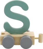 Lettertrein S groen | * totale trein pas vanaf 3, diverse, wagonnetjes bestellen aub
