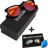 BrightLife Relax® Blauw licht bril - Computerbril - Blauw licht filter bril - Beeldschermbril - Blue light glasses - Compleet pakket - Beste keus voor 's avonds