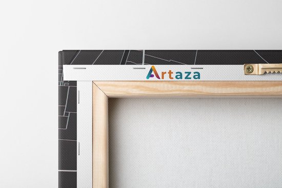 Artaza - Peinture sur Canevas - Carte de ville d'OSS en noir - 20x30 - Petit - Photo sur Toile - Impression sur Toile