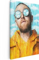 Artaza Canvas Schilderij Mac Miller in de Wolken Getekend - 20x30 - Klein - Foto Op Canvas - Canvas Print