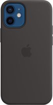 Siliconenhoesje met MagSafe voor iPhone 12 Mini - Zwart
