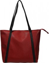 Dames - Schoudertas - Handtas - Bag - Shopper - Canvas - boodschappentas - Tote - Rood