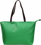 Dames - Schoudertas - Handtas - Bag - Shopper - Canvas - boodschappentas - Tote - Groen