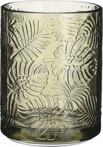 Oneiro’s Luxe Waxinelichthouder  CUP Geel -  H 12,5 x D 10 cm - kaarsenhouders - kaarsenhouder - waxinehouder - decoratie – woonaccessoires – theelichthouder – zwart – goud – zilve