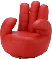 Draaiende fauteuil CATCHY van kunstleer - rood L 82 cm x H 89 cm x D 78 cm