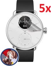 Screenprotector Geschikt Voor Withings Scanwatch Hybrid Smartwatch 42mm - Screen Protector Ultradun - Crystal Clear Scherm Display Beschermer Beschermfolie - Set Van 5 Stuks