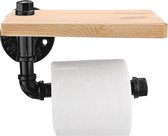 Toiletrolhouder Staand- Toiletrolhouder met Plankje - Wandmontage Toiletpapier houder