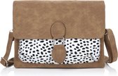 Tas - clutch Naturel Beige - crossbody tas - schoudertas - tas met cheetah print