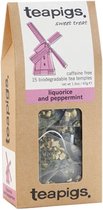 teapigs Liquorice & Peppermint - 15 Tea Bag (6 doosjes van 15 zakjes - 90 zakjes totaal)
