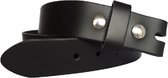 De Riemenspecialist - Buckle Riem - Kleur Bruin - 4 cm Breed - Maat 85 - 100% echt leder - Riem zonder gesp (Totale Lengte 100)