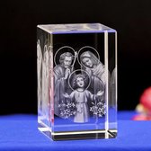 Jesus Mary Josef Verres Christ Catholic Church Figurine Glas