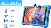 Souiri Kids Tablet - Kindertablet - Ouder Control App - Tablet Kinderen - 3000 Mah Batterij - Touchscreen Pen & Beschermhoes – 7 Inch - Android 10 - Kinder tablet Blauw