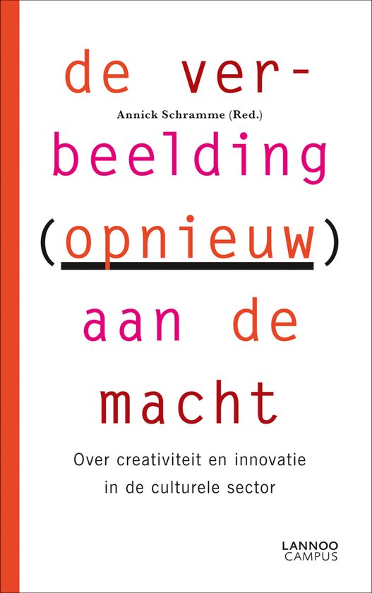Couverture de livre avec le titre 'de ver- beelding (opnieuw) aan de macht'. Sur la créativité et l'innovation dans le secteur culturel.