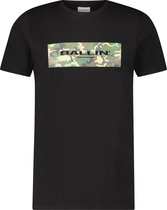 Ballin Amsterdam -  Heren Slim Fit    T-shirt  - Zwart - Maat S