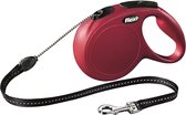 Flexi New Classic - Hondenriem - Koord - Rood - M - 8 m - (<20 kg)