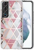 Marble Design Back Cover - Samsung Galaxy S22 Hoesje - Roze