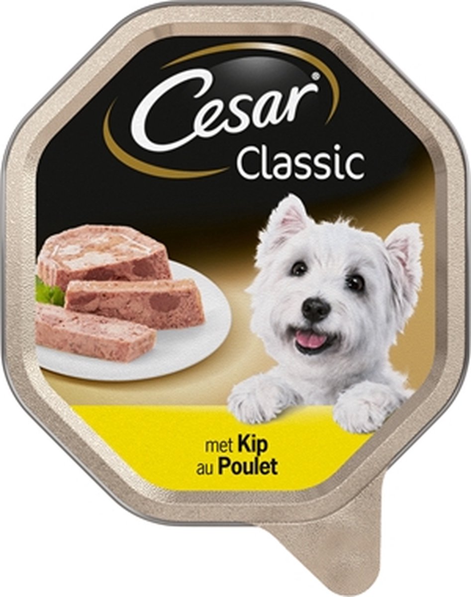 Cesar Cesar Classic Paté Honden Natvoer - Kip - 14 x 150 gram