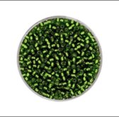 9660-594 Jap. Miyukirocailles - 2,2mm - silverlined olivine - 12 gram