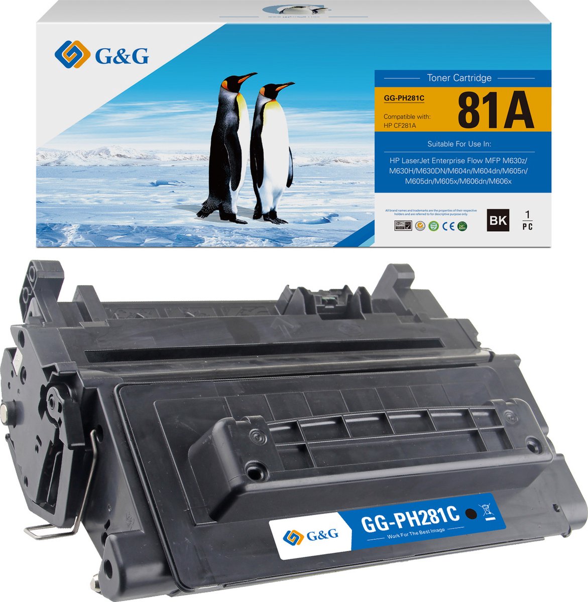 G&G CF281A toner compatibel met HP 81A Tonercartridge Zwart 1 stuck (s) Huismerk