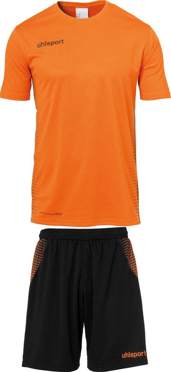 Uhlsport Score Sporttenue Korte Mouw Heren - Fluo Oranje / Zwart | Maat: M