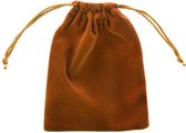 Velours Sieraden Zakjes (15 x 12 cm) Rust Brown (10 Stuks)