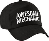 Awesome mechanic pet / cap zwart voor volwassenen - baseball cap - cadeau petten / caps