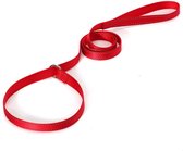 Luxe sliplijn - rood - 140 cm – reflecterend - trainingslijn voor honden - slip ketting – hondenriem - met soft grip – perfect voor hondentraining